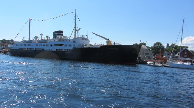 Den fredete Hurtigruten "Nordstjernen" i Langesund 2014